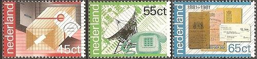 [NE0609] Netherlands: Institution Centenaries (1981) MNH full set