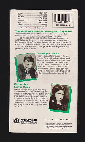 The Addams Family VHS Green Eyed Gomez Wednesday Leaves Home Volume 5 NEW
