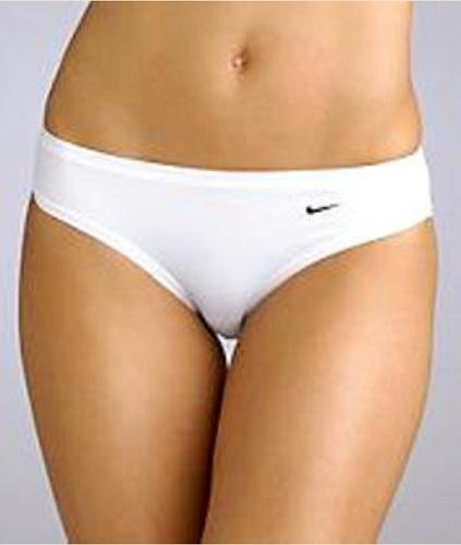 X193 NIKE NEW 138276 Women's White DRI-FIT Wicks Sweat Stretch Training Bikini S