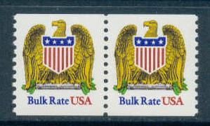 2602 10c Eagle Fine MNH Low Gloss Gum Pair