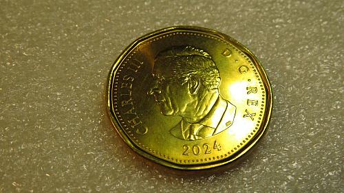 2024 CANADA $1 DOLLAR KING CHARLES III UNC FIRST STRIKE One Dollar LOONIE COIN