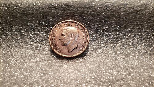 Canada 1951 1Cent 1c Copper One Canadian Penny George VI Coin