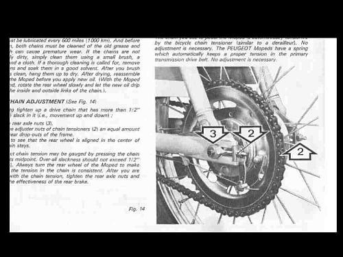 Peugeot 103 Ciclomotor Servicio & Operations Manuales Con Ls Lvs L2 Sp Scooter