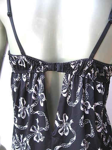 IN24 Betsey Johnson NEW Women's Black White Ribbon Prints Slinky Knit Camisole M