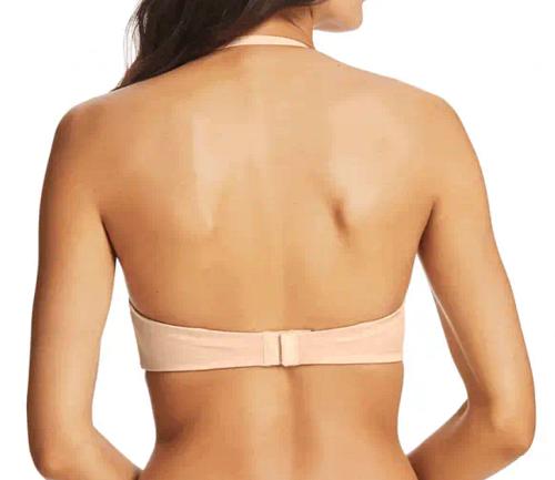 XB004 Rene Rofe NEW Beige 5-Way Seamless Convertible Boning Push-Up UW Bra 36B