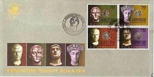 Albania stamps 2003. Roman emperors from Illyria. ILLYRIAN EMPERORS. FDC Set MNH