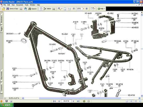 BSA Bantam D1 D3 D5 D7 D14 Servizio & Parti Manuali -230pgs per Moto Riparazione