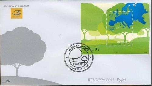 Albania stamps 2011. CEPT EUROPE EUROPA (Forests) 2011 - FDC Block MNH