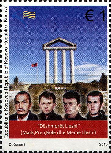Kosovo Stamps 2015. Lleshi martyrs. Set MNH