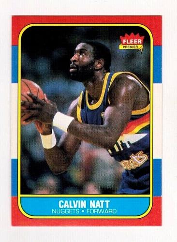 1986 Fleer Basketball #79 Calvin Natt Denver Nuggets NM-MT