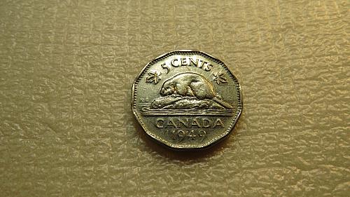 1949 Canada 5 Cent King George VI 5c 5Cent Five Cent Canadian