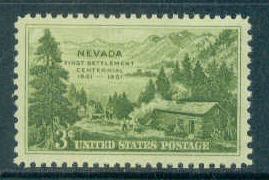 999 3c Nevada Centennial Fine MNH