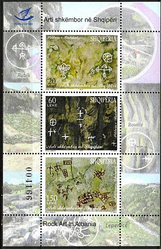 Albania Stamps 2012. Rock Art in Albania. Archaeology. Set, Souvenir Sheet. MNH