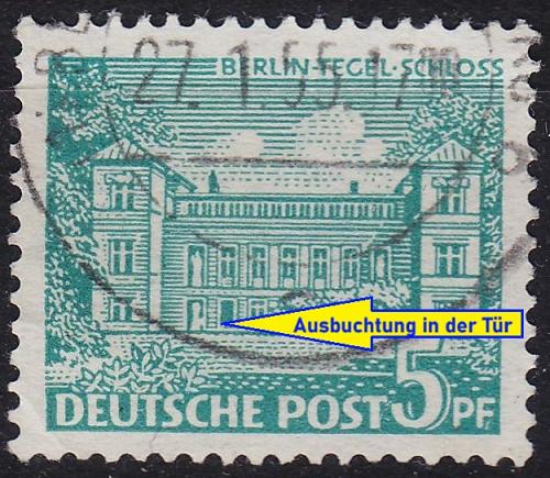 GERMANY BERLIN [1949] MiNr 0044 I ( O/used ) [04] Architektur Plattenfehler