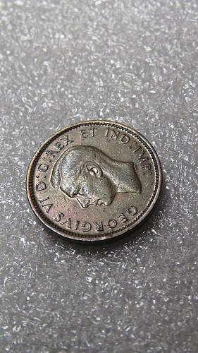 1947 Canada 1Cent 1c 1cents King George VI one cent Canadian Penny Coin Toned D5