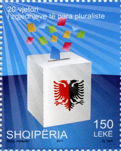 Albania Stamps 2011. 20-th ANN. OF THE FIRST PLURALIST ELECTIONS. Set MNH