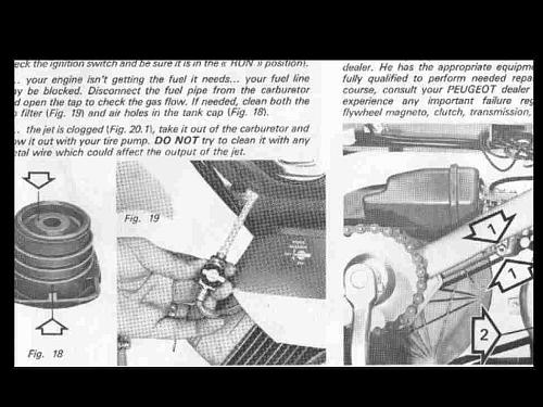 Peugeot 103 Ciclomotor Servicio & Operations Manuales Con Ls Lvs L2 Sp Scooter