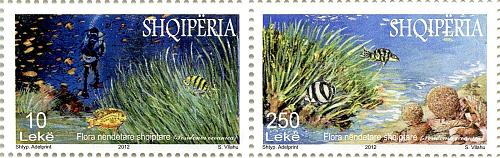 Albania Stamps 2012. Albanian Undersea Flora. Set MNH