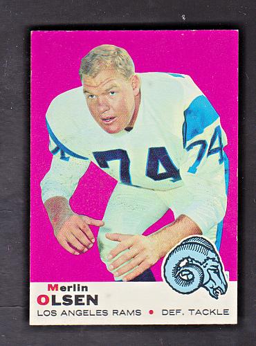 1969 Topps Merlin Olsen #34 Rams HOF NM-MT