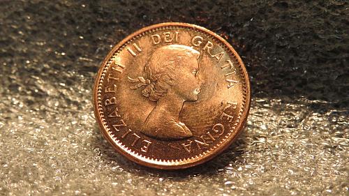 1961 Canada 1 Cents 1cent 1c one cent Canadian Penny Queen Elizabeth II BU UNC