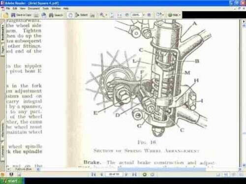 Ariel Quadratisch Vier 4 Motorrad Service & Teile Manuals 100pgs Mit Prospekt