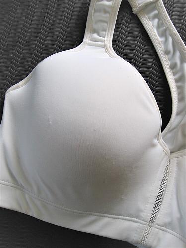 XB63 Athletic Works White Women High Impact Coolmax UW Performance Sport Bra 36B