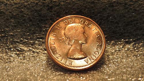 1961 Canada 1 Cents 1cent 1c one cent Canadian Penny Queen Elizabeth II BU UNC