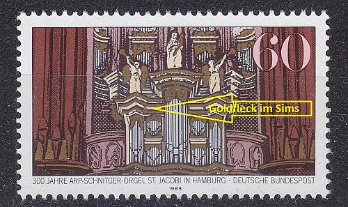 GERMANY BUND [1989] MiNr 1441 III ( **/mnh ) Musik Plattenfehler