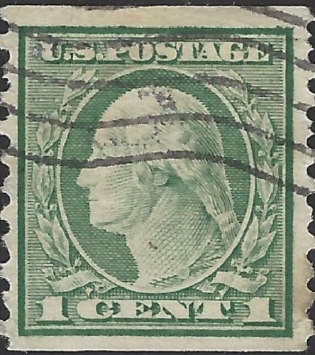 US Scott #452 Used Fine 1 cent 1914 Perf 10 George Washington Stamp CV 17.50
