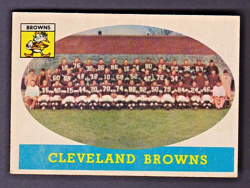 1958 Topps #9 Cleveland Browns Jim Brown Rookie Pictured NM-