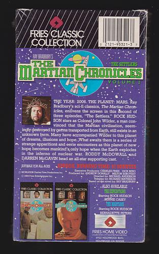 The Martian Chronicles Vol 2 VHS Rock Hudson NEW