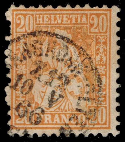 Switzerland #45 Helvetia; Used |SWI0045-02XRS