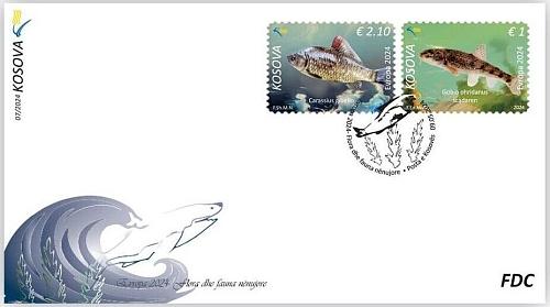 Kosovo Stamps 2024. Europa CEPT: Underwater Flora & Fauna. Fish. FDC Set MNH
