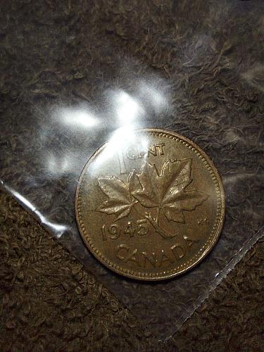 1945 Canada One Cent King George VI Canadian UNC Pennies 1cent 1c 1C 1penny MS++