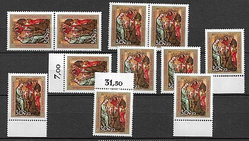 Germany BERLIN MINT MNH - 1982 - chrismas semi-postal - multiple Mi 688