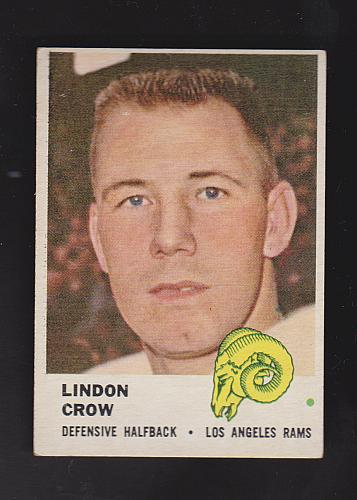 1961 Fleer Football Lindon Crow #105 Los Angeles Rams NM-MT