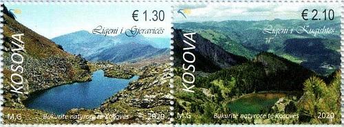 Kosovo Stamps 2020. The natural beauties. Mountain, lake. Set MNH