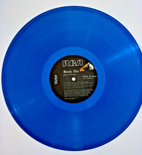 Elvis Presley Moody Blue LP RCA AFL1-2428 Blue Vinyl