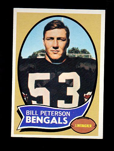1970 Topps #16 Bill Peterson Rookie Bengals Pack Fresh NM-MT