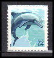 4388 64c Dolphin Fine MNH Plt/4 LL V11111 F12532
