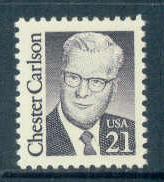 2180 21c Chester Carlson Fine MNH Dry Gum