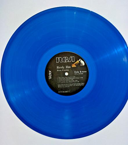 Elvis Presley Moody Blue LP RCA AFL1-2428 Blue Vinyl
