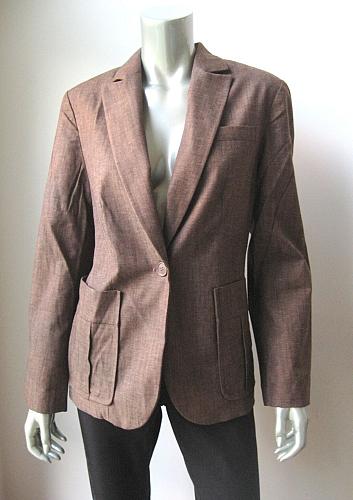Worthington NEW Women Brown Lined Long Sleeves 2Pocket 1Button Front Blazer M PR