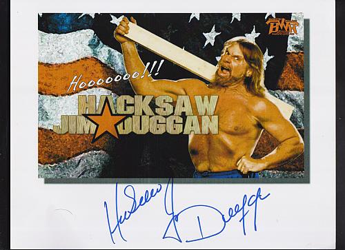 Hacksaw Jim Duggan WWE WCW Wrestler Signed 8x10 Glossy Photo