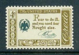 1140 4c Benjamin Franklin Credo Fine MNH Plt/4 UL 26587 F13054