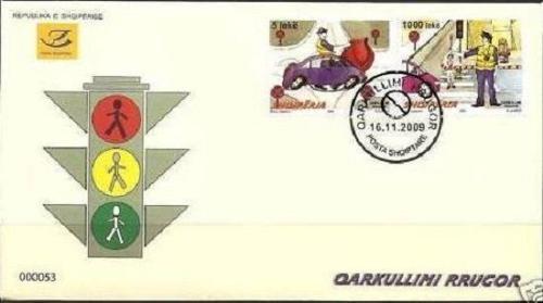 Albania stamps 2009. Road traffic. Police. FDC MNH