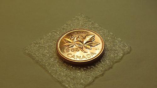 Canada 1963 1 Cent Coin 1 cent 1c One Cent UNC Elizabeth II 1st portrait MS66/67
