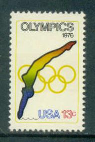 1695 13c Diving Fine MNH