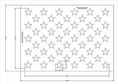 14" x 19.76" G-Spec 50 Star Field Stencil -14 Mil -Painting /Crafts/ Templates