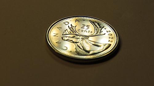 2022 CANADA 25 cents 25c 25cent 25cents Queen Elizabeth Caribou Quarter UNC MS66